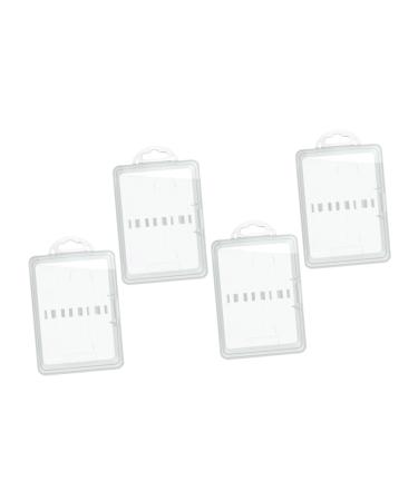 Gatuida 4 pieces for toothbrush head Travel case for electric toothbrush heads Portable case for the brush head Storage basket toothbrush holder Article Storage boxes PP