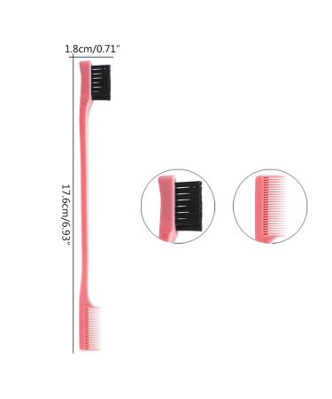 Eyebrow Brush Comb 2-in-1 Portable Eyelash Control Hair Brush - Pink | International Shipping Available - Buy Online on GoSupps.com