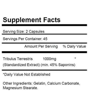 Tribulus Terrestris 1000mg | 90 Capsules | KRK Supplements - Buy Online on GoSupps.com
