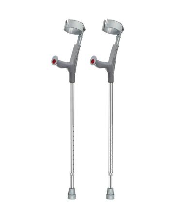 Non-Slip Adult Forearm Crutch(Pair) Height Adjustable Arm Cuff Crutch Lightweight Aluminum Alloy Portable Elbow Walker Interesting Selfless dedication