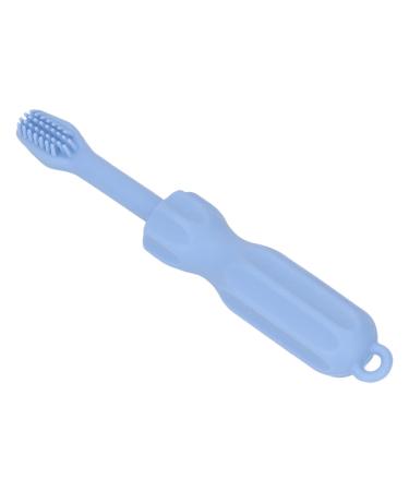 Baby Silicone Molar Toothbrush Safe Baby Molar Toothbrush Massage Teeth Easy to Clean Attractive for Babies (BLUE)