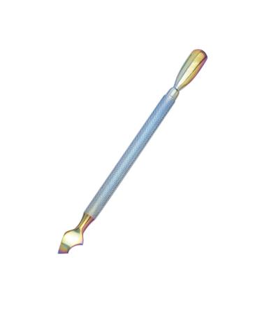 Rainbow Stainless Steel Nail Cuticle Pusher Tweezer Nail Art Files Gel Polish Manicure Care Groove Tool 04