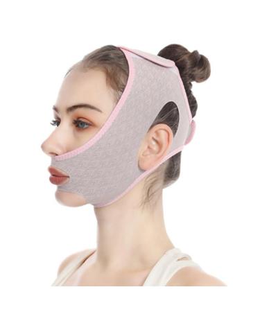 LDATY Face Contouring Sleeping Mask Chin Strap Reusable V Line Lifting Mask V Line Shaping Face Masks Face Strap Mask Band Chin Up Mask Face Double Chin Strap (Pink)