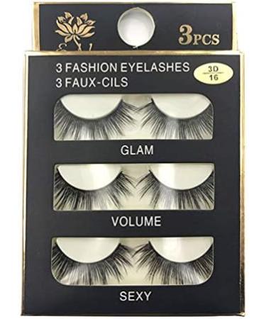 Desikixudy 3D-16 False Eyelashes Handmade 3D Eyelashes Soft And Comfortable Natural And Long Slim - Buy Online on GoSupps.com