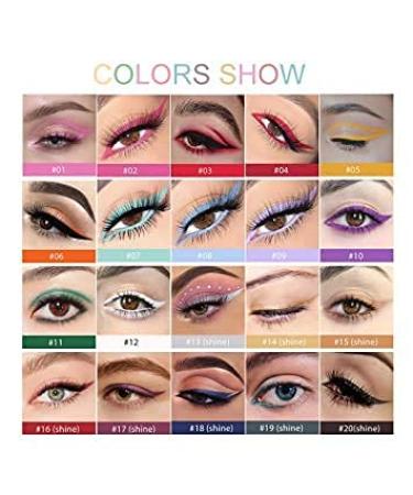 Luxsea Eye Liner Pencil Set - 20 Colors, Waterproof, Matte, Long Lasting Makeup Pencils - Quick Dry Ultra Eyeliner Set for Women - 20 PCS, Colored Eyeliners and Shadow Pencils - Buy Online on GoSupps.com