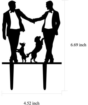 Gay Wedding Cake Topper Grooms Cake Topper Mr & Mr Cake Topper With Dogs - Gift for Gay Wedding/Engagement/Anniversary Party Decoration (Two Dogs) - Buy Online on GoSupps.com