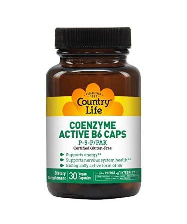 Country Life Coenzyme Active B-6 50 Mg, 30-Count - Buy Online on GoSupps.com