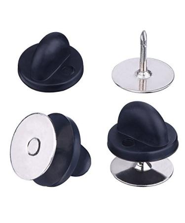 eBoot Tie Tacks Blank Pins with PVC Rubber Pin Backs (50)