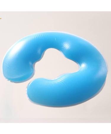 Silicone Face Massage Pillow - U-Shaped Spa Gel Pad for Relaxation | Blue - Buy Online on GoSupps.com