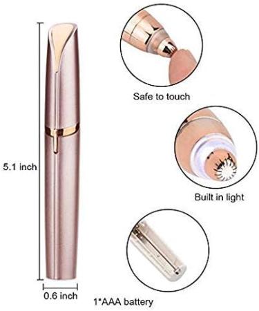 Painless Eyebrow Trimmer Facial Hair Remover For Women Elisabeh Eyebrow Hair Remover Portable Electric Brows Facial Hair Razor Rose Gold Battery Not Included - Buy Online on GoSupps.com
