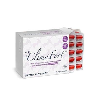 ClimaFort 60 Day Supply - Menopause Supplement for Women premenopause Hormone Balance. Safe Multi-Symptom Menopause Relief: hot Flashes Irritability & More - 60 Day Supply