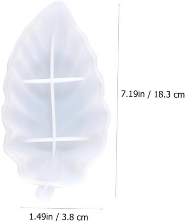 NUOBESTY 2 Pcs Leaves Silicone Mold Silicone Molds Crystal Epoxy Mold Soap Diy Fruit Dish Mold Snack The Dish Whitex2pcs 16x9.9cmx2pcs - Buy Online on GoSupps.com