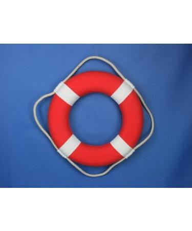 Hampton Nautical 15 Red Lifering with White Bands - Decorative Nautical Decor - Buy Online on GoSupps.com