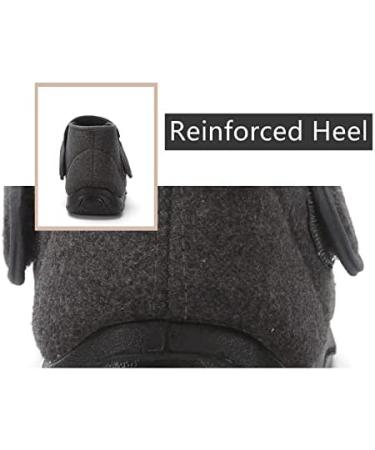 Women's Diabetic Slippers | Comfortable Furry Home Shoes for Arthritis & Edema | Memory Foam | Black 10 Wide - Buy Online on GoSupps.com