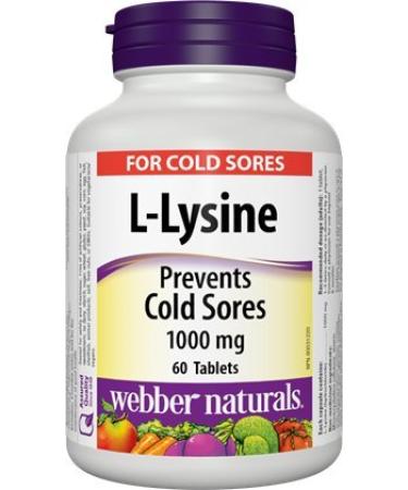 Webber Naturals L-Lysine 1000 mg 60 Tablets