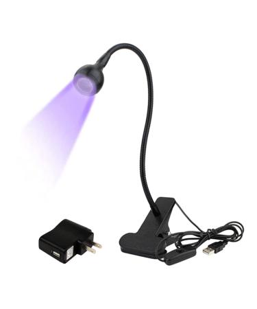 SATZOL Dual Chip 5W 395NM Gooseneck UV Lamp for Nails  UV Blacklight for Satin Detection  Mini UV Light for Gel Nails  UV Light for Resin Curing Gooseneck Nail Lamp for Gel X