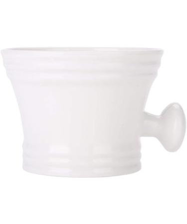 Durable Foam Shaving Cream Bowl for Men - 11 x 11 x 8 cm | Ideal for Hair Salon Use | Premium White Shaving Soap Bowl - Buy Online on GoSupps.com