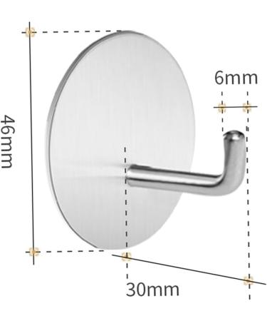 Alipis 5pcs Hook Wall Hanging Keyboard Slider Brackets Hangers for Bathroom Coat Hanger Stainless Steel - Buy Online on GoSupps.com