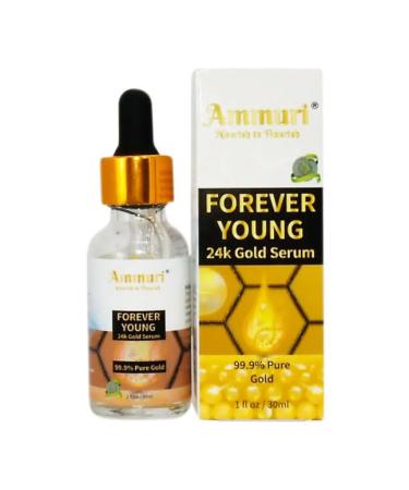 Ammuri Forever Young 24K Gold Serum antiaging antiwrinkles collagen hydrating skin care serum fights pigmentation uneven skin tone and dark circles 30 ml