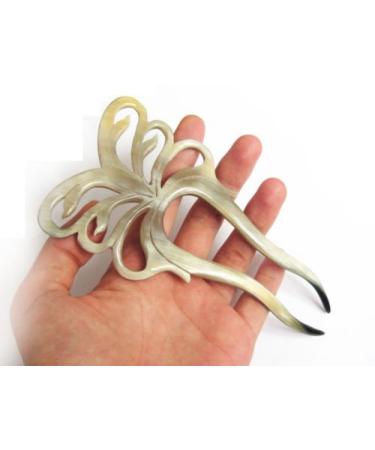 Marycrafts Multicoloured Butterfly Hairpin & Hair Sticks - Buffalo Horn Hair Accessories for Stunning Styles - Buy Online on GoSupps.com