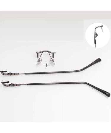 VekkEr Eyewear Leg & Eyeglass Accessories - Metal Temples & Nose Bridge Replacement Set for Rimless Glasses - 1 Hole Repair Kit in Gray - Buy Online on GoSupps.com
