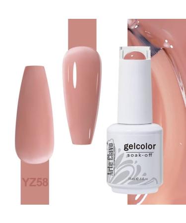 ArteClavo Soak Off UV LED Gel Nail Polish Hybrid Varnish 99Colors Nail Art Charm Manicure Semi-Permanent Base Top Coat Nails Gel - (Color: YZ58)