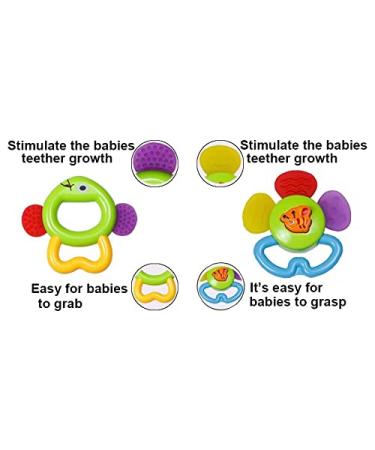 Babies Teether Toys 8pcs Gift Set | Educational Grab Toys for 3-12 Month Infants - Buy Online on GoSupps.com