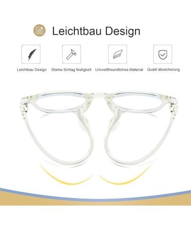 Buy Dollger Blue Light Filter Glasses - Prescription-Free Classic Round Frame Gaming Glasses for Men & Women - Anti-Blue Light in Black Transparent White & Leopard - Buy Online on GoSupps.com