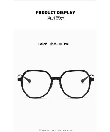 SERONI Metal TR90 Polygon Blue Light Blocking Glasses for Men & Women - UV Protection & Computer Reading Glasses - 52mm Black Frame - Buy Online on GoSupps.com