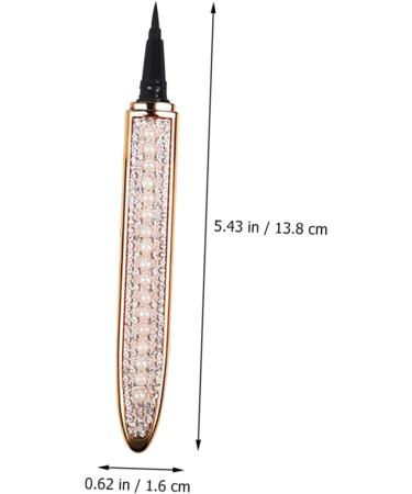 VINTORKY 2pcs Diamond Eyeliner Liquid Eye Liner Eyeliner Liquid Pen Lash Accessories Rose Gold Plated Assorted Color - Buy Online on GoSupps.com