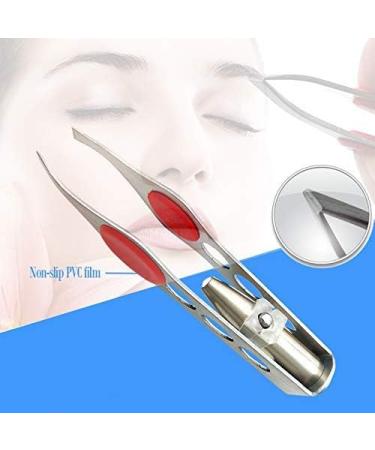LHKJ LED Tweezer Women Eyebrow Clip with Spotlight LED Tweezers with Light Professional Tool LED Light Stainless Steel Eyebrow Tweezer Hair Removal Makeup Tools - Buy Online on GoSupps.com