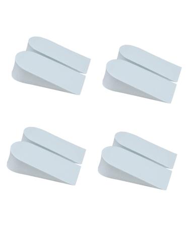 NOLITOY 4 Pairs Invisible Inner Booster Pad Lift Height Insoles Shoe Inserts for Height Invisible Shoe Heel Cushion Shoe Lifts for Height Shoe Filler Heighten Foam Student White Raise Pad White 13.5X5.4CM