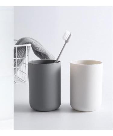 Buy Gray Plastic Toothbrush Holder Cups - Simple Style Mouthwash Brushes for Bathroom | Household Drinking Cups - Buy Online on GoSupps.com