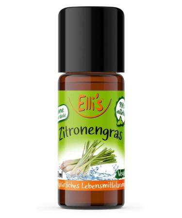 Elli's aromas lemon grass Natural food aroma |Aroma concentrate from 100 % vegan and natural origin |For dishes & drinks |10 ml