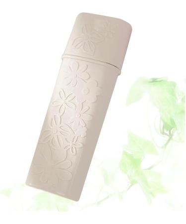Portable Travel Toothbrush Holder & Case Set - Carved Beige Outdoor Toothpaste Cup | Ideal for International Shipping - Buy Online on GoSupps.com