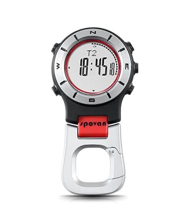 MengK SPOVAN Smart Watch Altimeter Barometer Compass LED Clip Watch Sports Watches Fishing Hiking Climbing Pocket Watch