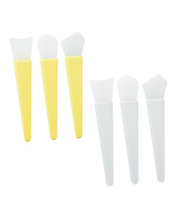 Angoily 2 Sets Mask Brush Cosmetic Beauty Tool Skincare Mask Foundation Brush Makeup Spoon Mud Mask Diy Makeup Facial Brush Facial Mud Brush Nursing Pp Sector Silicone Brush Miss