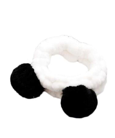 Elastic Cute Panda Ear Soft Headband for Women Makeup Shower Washing Face Spa Mask Head Wraps
