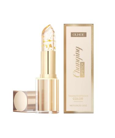Rubu22a Lipstick 2025 Latest Magic Temperature Color Change Long Lasting Colorfast Crystal Flower Jelly Lipstick for Natural Makeup A