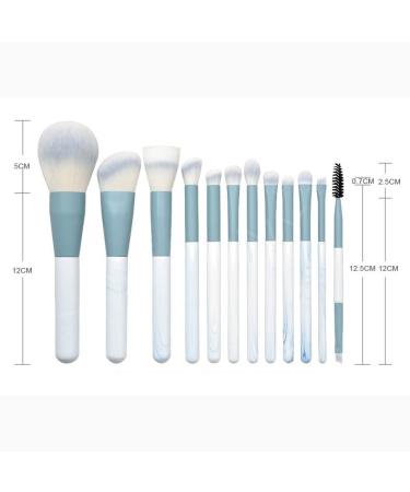 Buy 12-Piece Wooden Handle Makeup Brush Set | Professional Hair & Powder Brushes - International Shipping Available - Buy Online on GoSupps.com