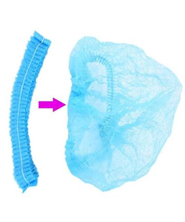 100PCS Disposable Blue Work Shop Hat Head Cover Dust Cap for Doctors, Nurses, Cooks - Hair Net Accessory for Food Service - Buy Online on GoSupps.com
