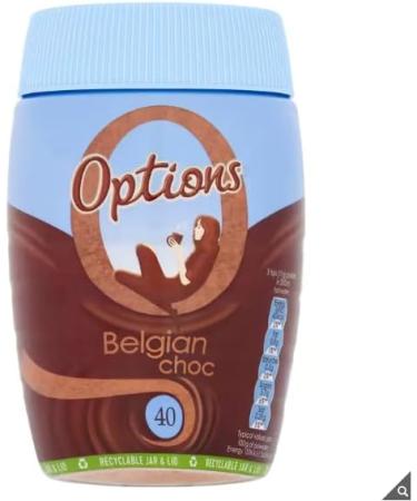 Options Choc-O-Lait 2 x 395g - Gluten Free- Smooth Belgian Chocolate - Rich & Creamy - Certified by Rainforest Alliance - Buy Online on GoSupps.com