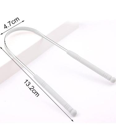 YXRRVING Steel Tongue Scraper Cleaner - 1PC Tongue Brush for Removing Coating | Improve Oral Hygiene & Fresh Breath - Buy Online on GoSupps.com