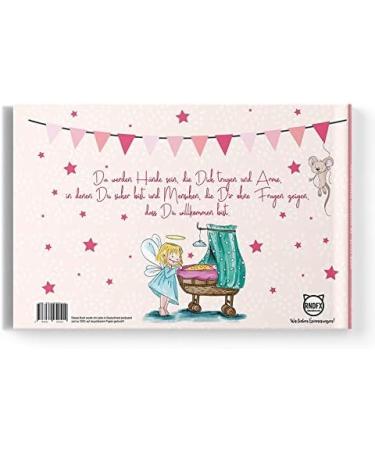 Rundfux Personalized Pink Baptismal Album with Angels & Elves for Girls | Unique Keepsake with Custom Name & Date - Buy Online on GoSupps.com