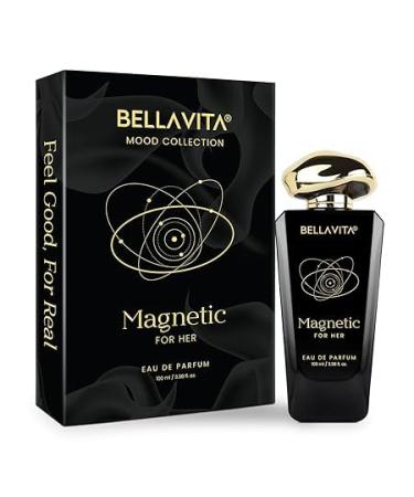 Mood Collection Magnetic Eau De Parfum for Her with Cherry Jasmine Rose and Caramel |Premium Long Lasting Fragrance Perfume for Women 100 ML