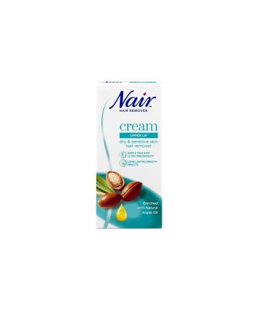 Nair Upper Lip Kit - Ultra Precision Sensitive Facial Hair Remover - For Dry & Sensitive Skin - with Natural Argan Oil 20ml Tube + 20ml Moisturiser - Buy Online on GoSupps.com