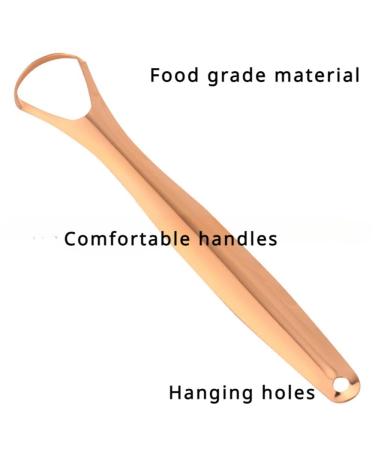 Buy Stainless Steel Tongue Scraper - Bad Breath Fighter & Oral Care Essential | Travel-Friendly Rose Gold Tongue Cleaner - Buy Online on GoSupps.com