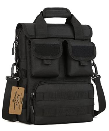 ArcEnCiel Tactical Messenger Bag Men Military MOLLE Sling Shoulder Pack Briefcase Assault Gear Handbags Utility Carry Satchel Black