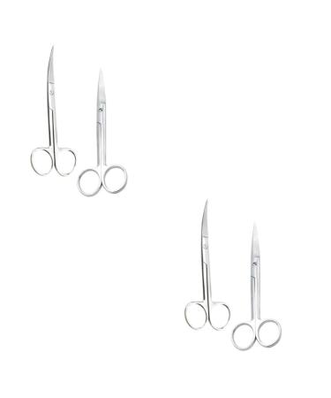 minkissy 4 pieces stainless steel scissors clippers straight tip