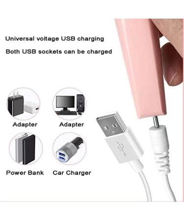 Electric Nail File Nail Files Professional Adjustable Speed Portable Electric Manicure Pedicure Kit 5 in 1 Nail Drill Electric File USB for Acrylic Nails Gel Nails (Pink) - Buy Online on GoSupps.com